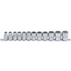 BGS Steckschlüssel-Einsatz-Satz, Zwölfkant | Antrieb Innenvierkant 10 mm (3/8"") | SW 8 - 19 mm | 12-tlg.
