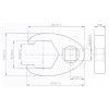 BGS Hahnenfußschlüssel | Antrieb Innenvierkant 20 mm (3/4"") | SW 46 mm