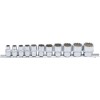 BGS Steckschlüssel-Einsatz-Satz, Zwölfkant | Antrieb Innenvierkant 10 mm (3/8"") | Zollgrößen | 11-tlg.