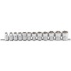 BGS Steckschlüssel-Einsatz-Satz, Sechskant | Antrieb Innenvierkant 10 mm (3/8"") | SW 8 - 19 mm | 12-tlg.