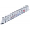 BGS Steckschlüssel-Einsatz-Satz, Sechskant | Antrieb Innenvierkant 12,5 mm (1/2"") | SW 10 - 21 mm | 11-tlg.