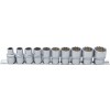 BGS Steckschlüssel-Einsatz-Satz, Zwölfkant | Antrieb Innenvierkant 12,5 mm (1/2"") | Zollgrößen | 10-tlg.