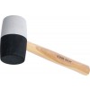 BGS Gummihammer | Hickory-Stiel | schwarz-weißer Kopf | Ø 63 mm | 840 g