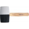 BGS Gummihammer | Hickory-Stiel | schwarz-weißer Kopf | Ø 63 mm | 840 g