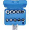 BGS Steckschlüssel-Einsatz-Satz Sechskant | Antrieb Innenvierkant 12,5 mm (1/2"") | Zollgrößen | 10-tlg.