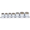 BGS Steckschlüssel-Einsatz-Satz, Zwölfkant | Antrieb Innenvierkant 12,5 mm (1/2"") | SW 20 - 32 mm | 7-tlg.