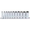 BGS Steckschlüssel-Einsatz-Satz Sechskant, tief | Antrieb Innenvierkant 10 mm (3/8"") | SW 8 - 19 mm | 11-tlg.