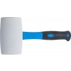 BGS Gummihammer | Fiberglasstiel | weißer Kopf | Ø 64 mm | 750 g