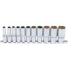 BGS Steckschlüssel-Einsatz-Satz Sechskant, tief | Antrieb Innenvierkant 10 mm (3/8"") | Zollgrößen | 11-tlg.