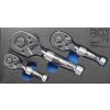 BGS Mini-Umschaltknarren-Satz | 6,3 mm (1/4"") / 10 mm (3/8"") / 12,5 mm (1/2"") | 3-tlg.