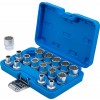 BGS Steckschlüssel-Einsatz-Satz Zwölfkant | Antrieb Innenvierkant 12,5 mm (1/2"") | SW 8 - 24 mm | 16-tlg.