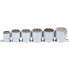 BGS Steckschlüssel-Einsatz-Satz, Zwölfkant | Antrieb Innenvierkant 12,5 mm (1/2"") | SW 24 - 38 mm | 6-tlg.