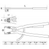 BGS Sprengringzange | abgewinkelt | für Außensprengringe | 500 mm