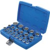 BGS Steckschlüssel-Einsatz-Satz Gear Lock | Antrieb Innenvierkant 12,5 mm (1/2"") | 19-tlg.