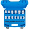 BGS Steckschlüssel-Einsatz-Satz Sechskant | Antriebe Innenvierkant 6,3 mm (1/4""), 12,5 mm (1/2"") | Zollmaße | 24-tlg.