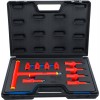 BGS VDE-Bit-Einsatz-Satz | Antrieb Innenvierkant 10 mm (3/8"") / 12,5 mm (1/2"") | Innensechskant 4 - 10 mm | 10-tlg.