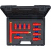 BGS VDE-Bit-Einsatz-Satz | Antrieb Innenvierkant 10 mm (3/8"") / 12,5 mm (1/2"") | Innensechskant 4 - 10 mm | 10-tlg.