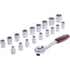 BGS Steckschlüssel-Satz | Antrieb 12,5 mm (1/2"") | SW 8 - 32 mm | 19-tlg.
