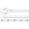 BGS Einmaulschlüssel | DIN 894 | SW 75 mm