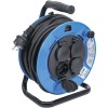 BGS Kabeltrommel | 25 m | 3 x 1,5 mm² | 4 Steckdosen mit Verschlusskappe | IP 44 | 3500 W