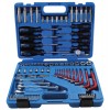 BGS Werkzeugsortiment | 6,3 mm (1/4"") + 12,5 mm (1/2"") | E-Profil / T-Profil (für Torx) | 84-tlg.