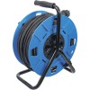 BGS Kabeltrommel | 50 m | 3 x 1,5 mm² | 4 Steckdosen mit Verschlusskappe | IP 44 | 3500 W