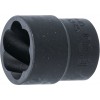 BGS Spiral-Profil-Steckschlüssel-Einsatz / Schraubenausdreher | Antrieb Innenvierkant 12,5 mm (1/2"") | SW 21 mm