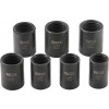 BGS Spiral-Profil-Steckschlüssel-Satz / Schraubenausdreher | Antrieb Innenvierkant 12,5 mm (1/2"") | SW 17 - 26 mm | 7-tlg.