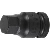 BGS Kraft-Bit-Einsatz | Antrieb Innenvierkant 12,5 mm (1/2"") | Innensechskant 17 mm