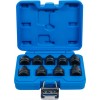 BGS Kraft-Bit-Einsatz-Satz | Antrieb Innenvierkant 12,5 mm (1/2"") | Innenvielzahn (für XZN) M4 - M16 | 9-tlg.