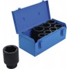 BGS Kraft-Steckschlüssel-Einsatz-Satz Sechskant, tief | Antrieb Innenvierkant 25 mm (1"") | SW 27 - 50 mm | 8-tlg.