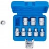 BGS Steckschlüssel-Einsatz-Satz E-Profil | Antrieb Innenvierkant 12,5 mm (1/2"") | SW E10 - E24 | 9-tlg.