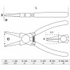 BGS Sprengringzange | gerade | für Innensprengringe | 225 mm