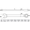 BGS Ratschenring-Maulschlüssel | SW 13 mm