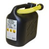 Benzinkanister 5 Liter - UN-geprüft 670 gramm schwarz/Gelb mit Ausgießer