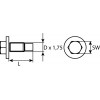 Ölablassschraube M12 x 1,75 x 28,5, ohne Dichtring, Stahl phosphariert 1Stk.