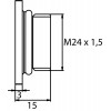 Ölablassschraube M24 x 1,5 x 12, ohne Dichtring, Kunststoff 1Stk.