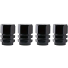 4 Stk. Set Reifenventil-Kappe Aluminium für PKW, SUV, Motorrad, Fahrrad Alu in Farbe SCHWARZ