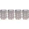 4 Stk. Set Reifenventil-Kappe Aluminium für PKW, SUV, Motorrad, Fahrrad Alu in Farbe SILBER
