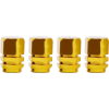 4 Stk. Set Reifenventil-Kappe Aluminium für PKW, SUV, Motorrad, Fahrrad Alu in Farbe GOLD