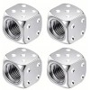 4 Stk. Set Würfel Reifenventil-Kappe Aluminium für PKW, SUV, Motorrad, Fahrrad Alu in Farbe SILBER