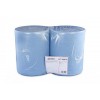 Putzpapier-Rollen, 36cm, 2-lg., blau 1000 Blatt, verklebt, Recyclingpapier 2 Rollen