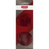 2er-Set Rückstrahler, rot, rund 60 mm, zum Kleben