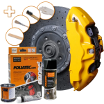 Foliatec Bremssattel Lack Set, Komplettsatz für 4 Bremssättel, performance yellow, 7-teiliges Set