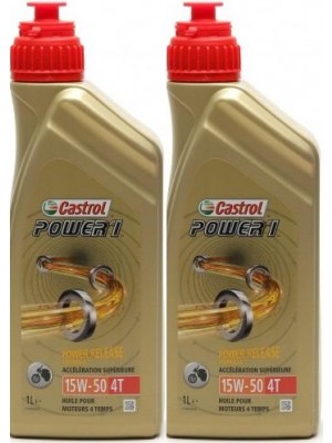 Castrol Power 1 4T 15W-50 Motorrad Motoröl 2x 1l = 2 Liter