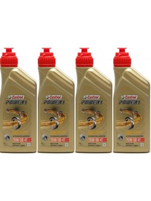 Castrol Power 1 4T 15W-50 Motorrad Motoröl 4x 1l = 4 Liter