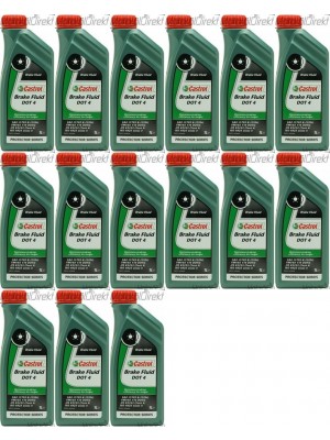 Castrol Brake Fluid DOT 4 Bremsflüssigkeit 15x 1l = 15 Liter
