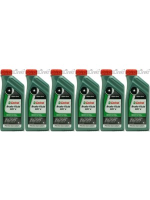 Castrol Brake Fluid DOT 4 Bremsflüssigkeit 6x 1l = 6 Liter