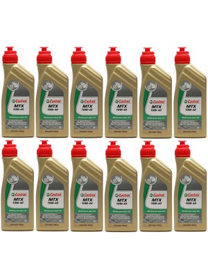 Castrol MTX 10W-40 Motorrad-Getriebeöl 12x 1l = 12 Liter