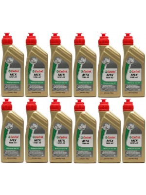 Castrol MTX 10W-40 Motorrad-Getriebeöl 12x 1l = 12 Liter